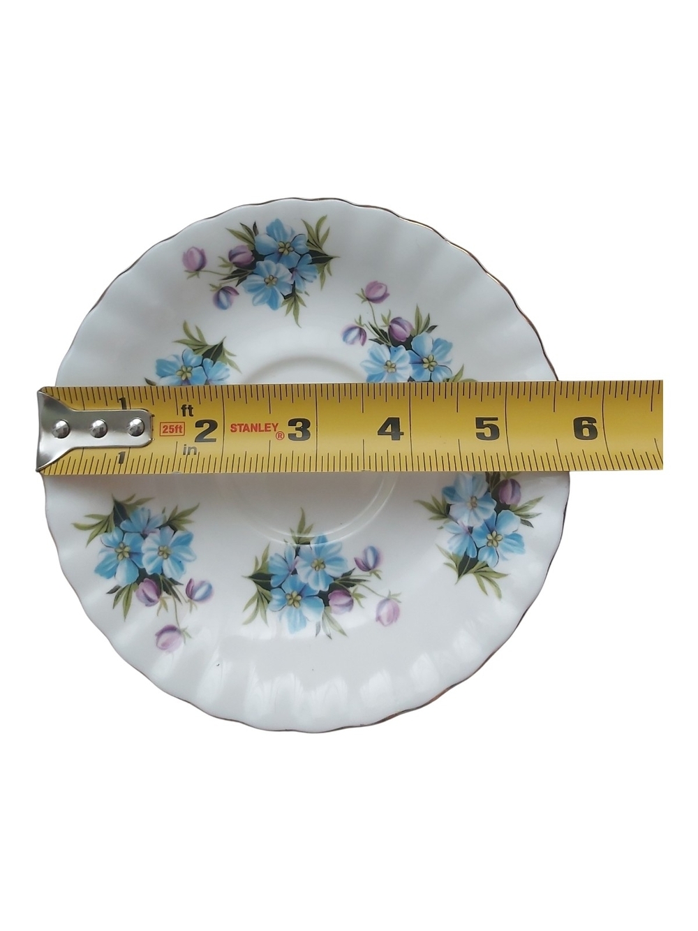 Royal Albert "Memory Lane" Blue Forget Me Not Teacup & Saucer - Picture 11 of 11